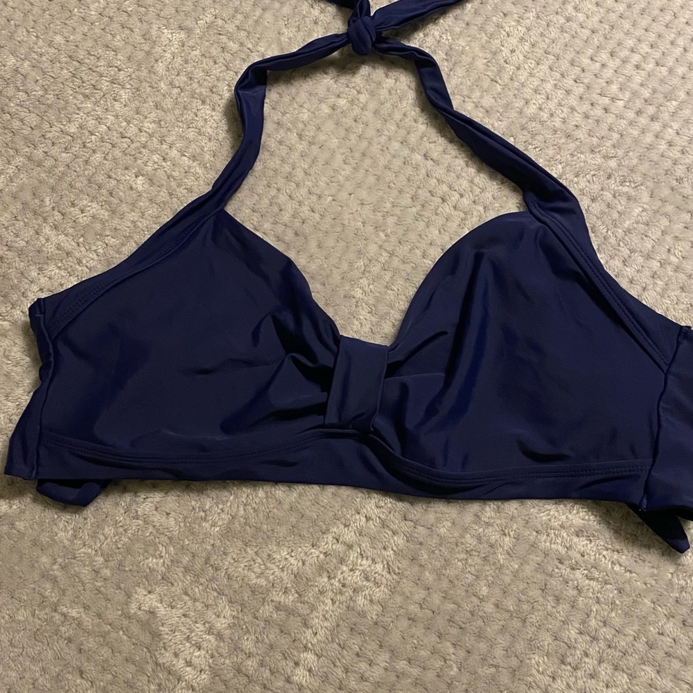 Source Unknown Deep Blue Bikini Top